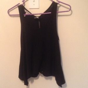 BCBG shark tank crop top with back zipper details