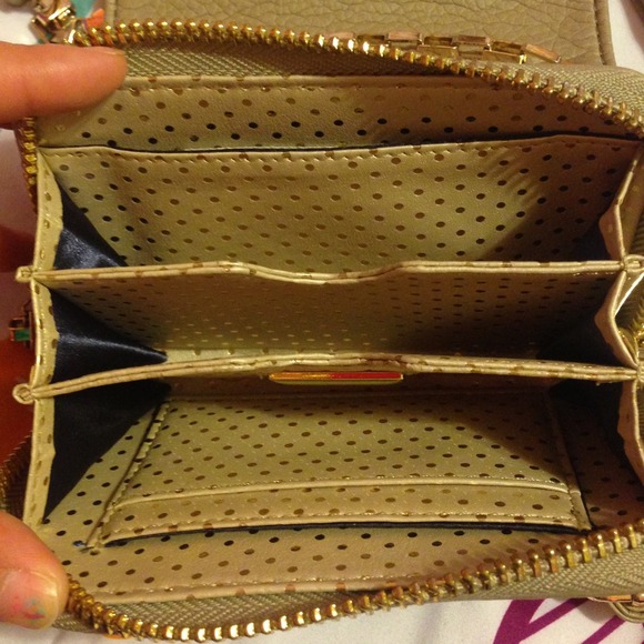 Deux Lux beige and teal cross body - Picture 3 of 4