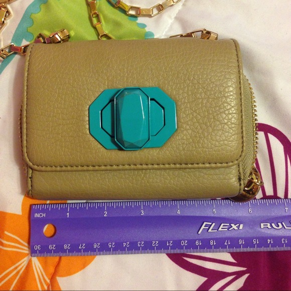 Deux Lux beige and teal cross body - Picture 4 of 4