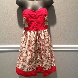 Urban Outfitters Kemchi Red Floral Dress