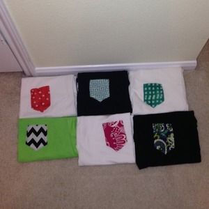 Frocket t's and v necks.