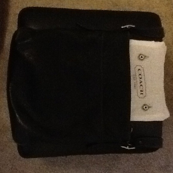 Black Coach purse with adjustable strap