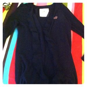 Navy Ruffle Sweater