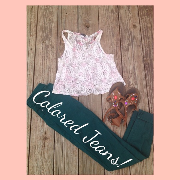 Green Colored Jeans!