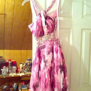 A fushia colored dress I wore for prom