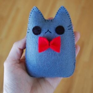 Pusheen inspired cat plush toy