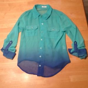 Beautiful Ombré Sheer Button Up! 😘