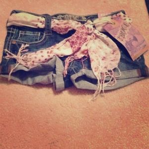 Truce shorts with a scarf belt