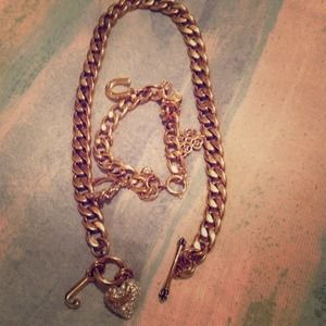 Authentic juicy couture bracelet and Necklace
