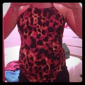 Cute pink reversible top