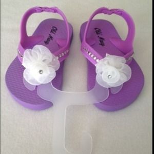 Purple baby flip flops!