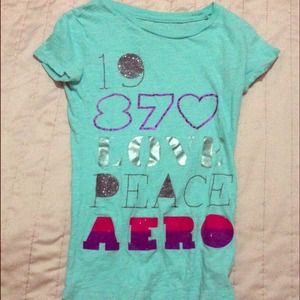 blue graphic tee