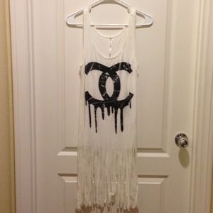 Bundle: Chanel Inspired Dress & SM Glitter Sandals