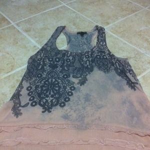 Light pink fang tank top