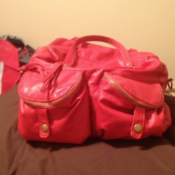 Orange carry purse