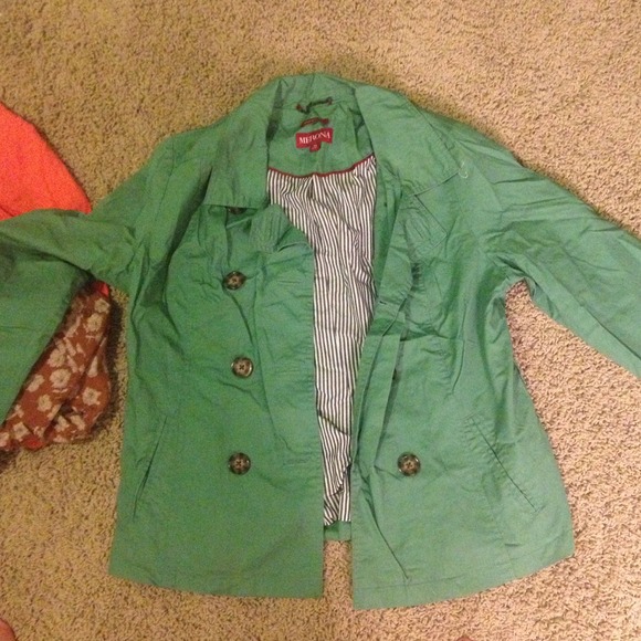 Green peacoat