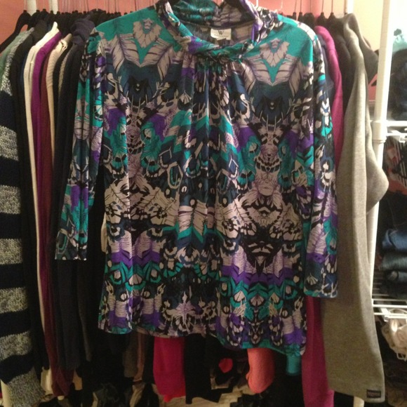 Patterned 3/4 sleeve top!