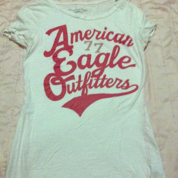 white graphic American eagle top - Picture 1 of 1