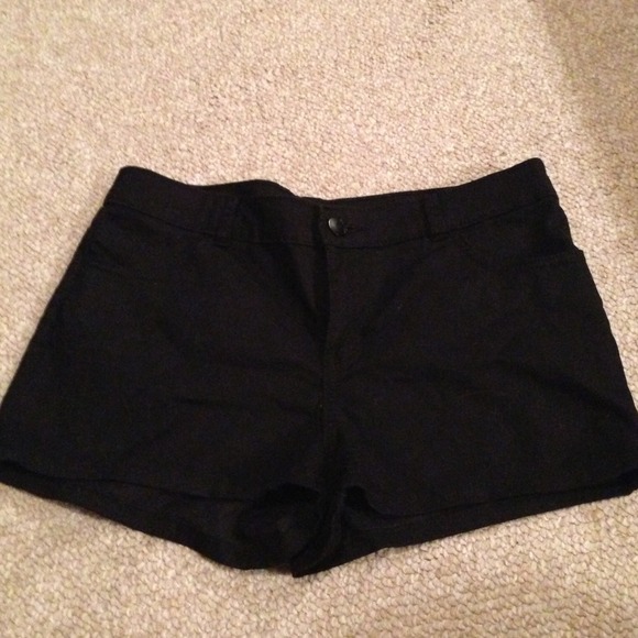 Black high waisted shorts.