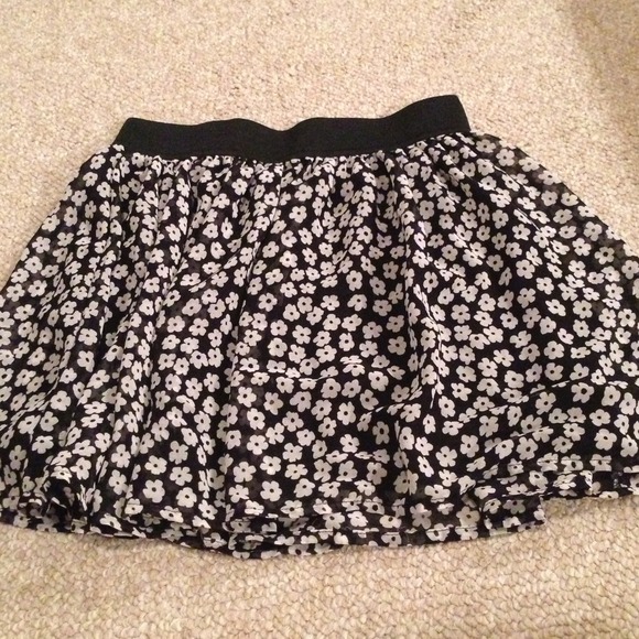 Flower print circle skirt