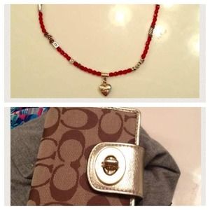 Coach wallet & Brighton necklace