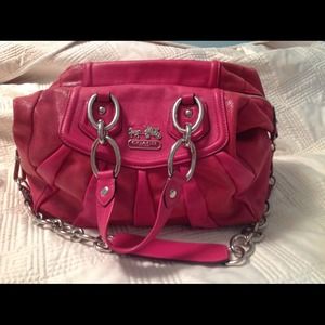 Coach pink pleated Audrey