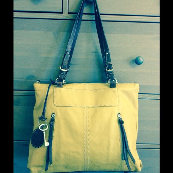 Fossil Brand Mustard Handbag