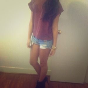 Burgundy sheered top