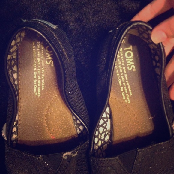 Black sparkly toms!