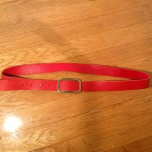 NEW w/ tags J. Crew Red Leather Belt Size M