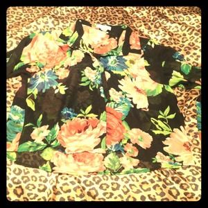 2012 Long Sleeve Floral Blouse