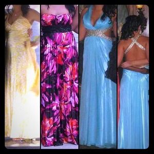 THREE PROM DRESSES!!!