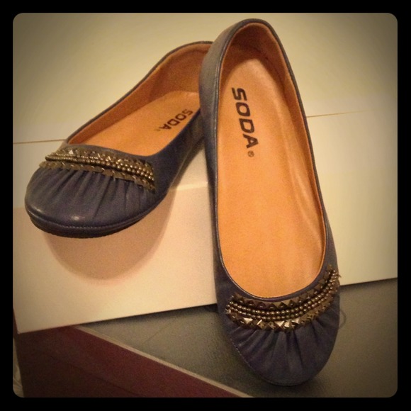 Navy Blue Flats sz 1 SODA girls
