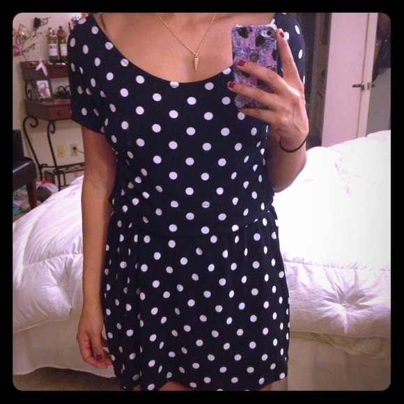 ❌SOLD---Vintage Polka Dot Slip Dress