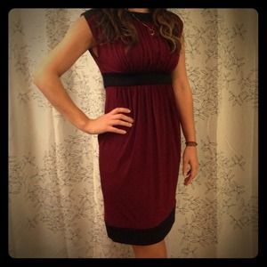 Maroon/black dress