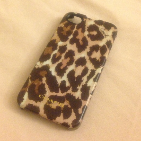 💯 Authentic Coach iPhone 4/4S Case Leopard