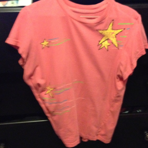 Pink shirt with stars on it