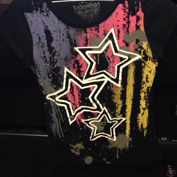 Black shirt with stars