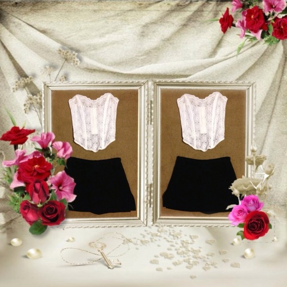 Victoria's Secret White Eyelet Corset with Boning.