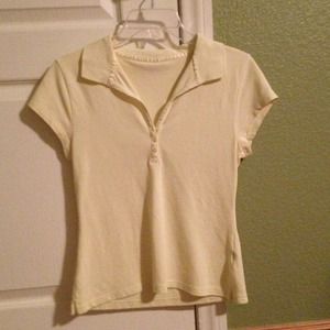Light beige polo. BUY WITH OTHER POLO FOR $25.