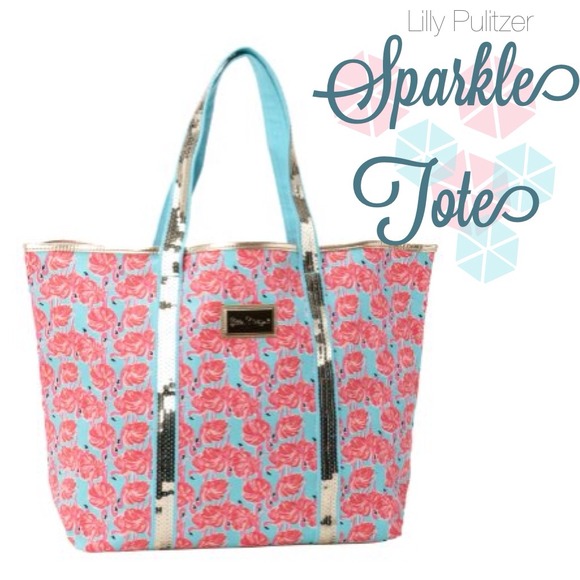 SOLD SPARKLE TOTE - Lilly Pulitzer Gimme Some Leg