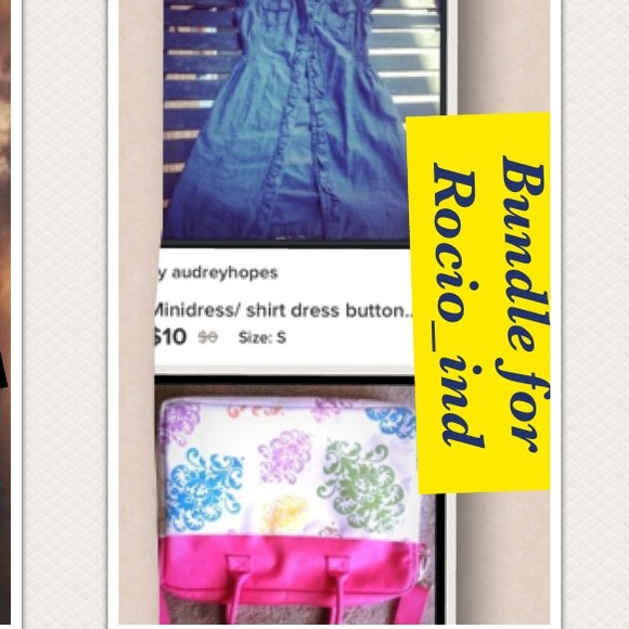 Laptop bag and shirt dress