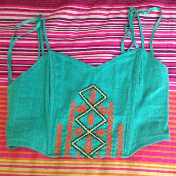 Love fire cropped top