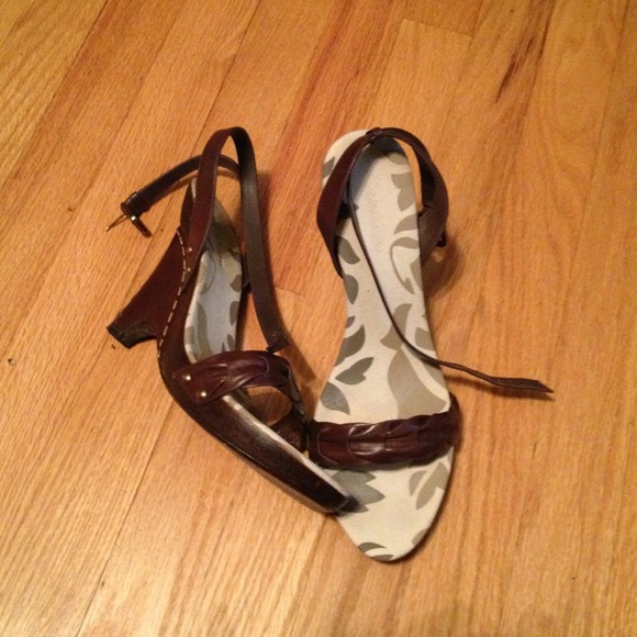 Brown ankle strap BCBG sandals
