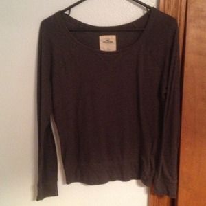 Hollister dark grey slouchy shirt