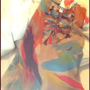 💚 Anthropologie SILK top 💚