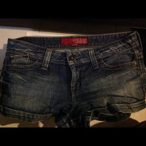 Guess jean shorts.