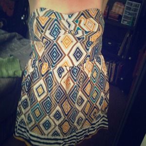 Tribal Aztec Print Sweetheart Dress