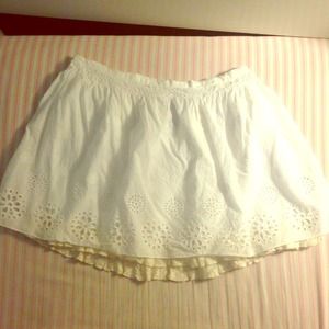 White embroidered skirt