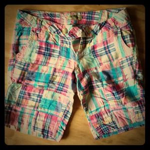 Paris Blues plaid beach shorts